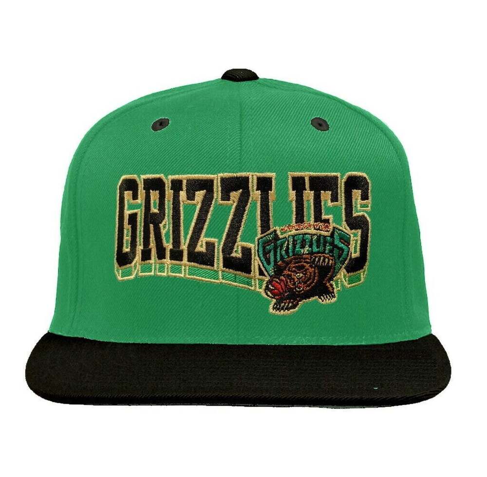 Vintage Vancouver Grizzlies Green/Black Wave Snapback Hat / Cap - NWT